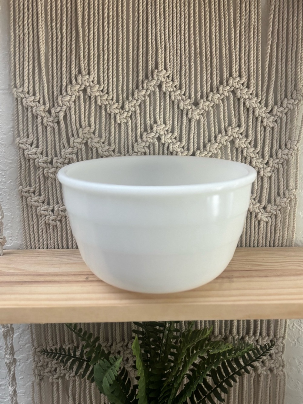 Vintage General Electric Milk Glass Mixing Bowl